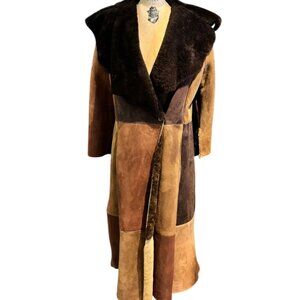 Paul Berman Brown Sheepskin Coat, Medium